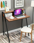 Costway 2 Tier Computer Desk PC Laptop Table Study Writing Home Office Workstation
