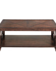 Wood Coffee Table with Storage Shelf