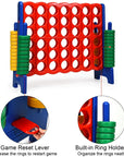 Costway Jumbo 4-to-Score 4 in A Row Giant Game Set Kids Adults Family Fun Red+Blue