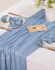 10 Pack Dusty Blue Cheesecloth Napkins - From Where Finds -