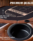 10 Player Brown Poker Table - From Where -