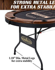 10 Player Brown Poker Table - From Where -