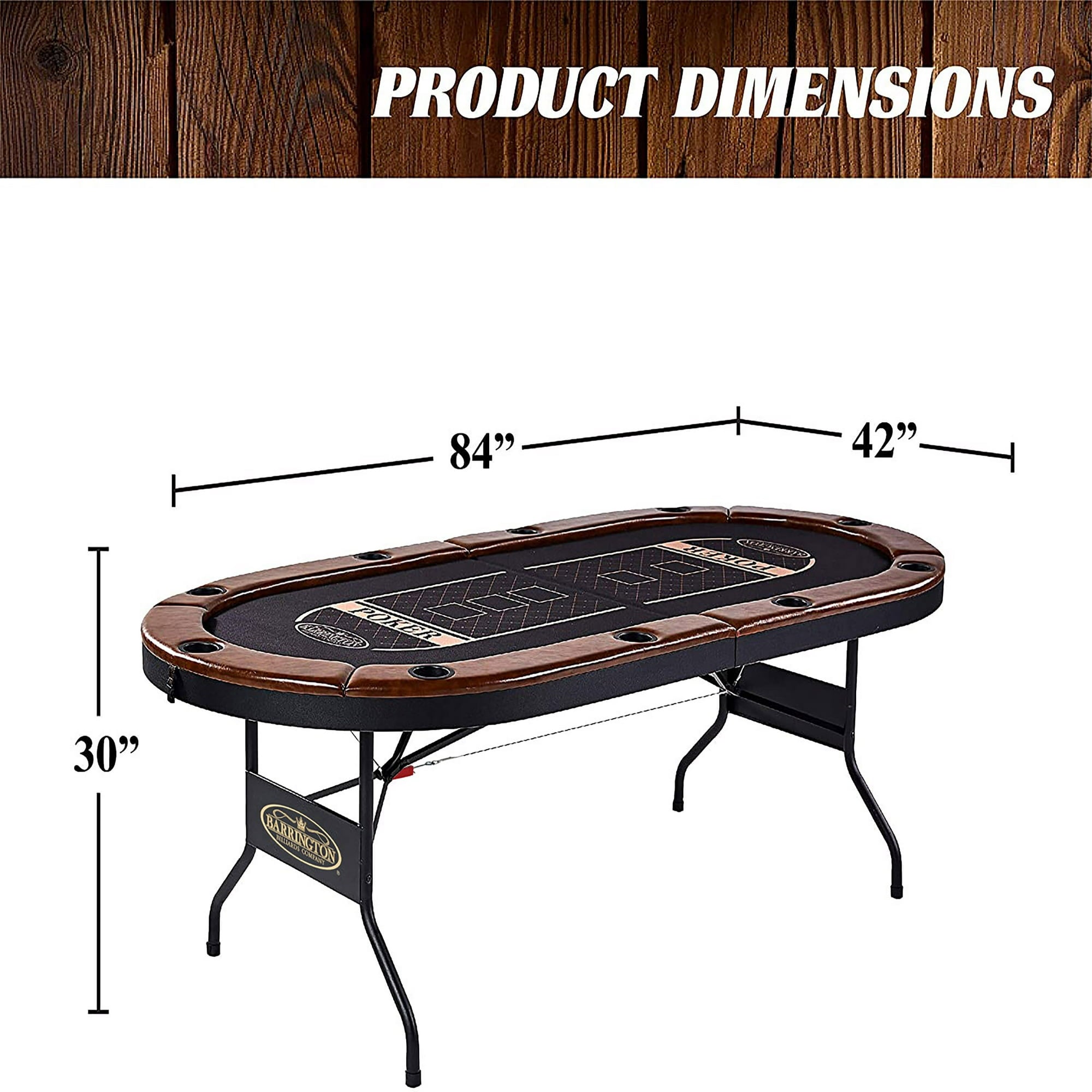 10 Player Brown Poker Table - From Where -