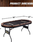 10 Player Brown Poker Table - From Where -