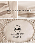 100% Mulberry Silk Fitted Sheets (Set of 3) - From Where Finds -