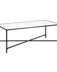 Mille Metal and Glass Top Coffee Table