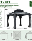 12 Ft. Aluminum Patio Gazebo - From Where -