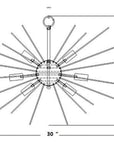 12 - Light Dimmable Sputnik Chandelier - From Where -