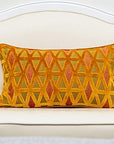12x20 Orange Velvet Lumbar Pillow Cover - From Where -