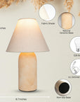 14" Organic Boho Small Table Lamp - From Where -