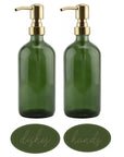 16 oz. Glass Pump Bottles Set - From Where -