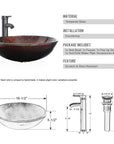 16.5 Round Ceramic Bathroom Sink Combo - From Where -