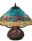 Meyda Lighting 17" High Tiffany Dragonfly Table Lamp