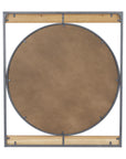DecMode 30" x 34" Brown Wall Mirror with Wood Accents