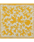 18x18 - Inch Folk Story in Yellow by Chariklia Zarris - From Where -