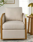 Better Homes & Gardens Windsor Swivel Accent Chair, Cream
