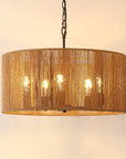 SAFAVIEH Rylumi 5-Light LED Natural Paper Pendant Light with Brown Shade