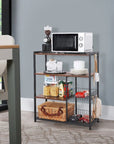 Wood Metal Frame Bakers Rack