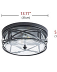 2 - Light Metal Frame Ceiling Light - From Where -