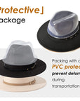 2 Pack Classic Wide Brim Belt Buckle Fedora Hat - From Where -