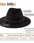 2 Pack Classic Wide Brim Belt Buckle Fedora Hat - From Where -