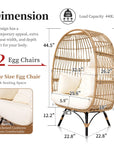 2 Pieces Stationary Egg Chair with Legs - From Where -