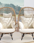 2 Pieces Stationary Egg Chair with Legs - From Where -