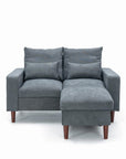 2 - Seat Sofa Couch with Ottoman Footstool - From Where -