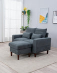 2 - Seat Sofa Couch with Ottoman Footstool - From Where -