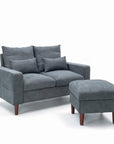 2 - Seat Sofa Couch with Ottoman Footstool - From Where -