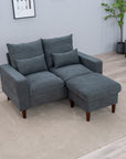 2 - Seat Sofa Couch with Ottoman Footstool - From Where -