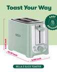 2 Slice Toaster in Sage - From Where -