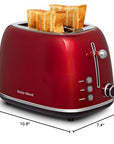 2 Slice Toaster Retro Stainless Steel with Bagel - From Where -