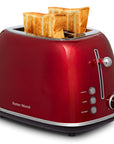 2 Slice Toaster Retro Stainless Steel with Bagel - From Where -