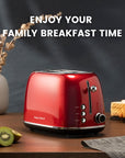 2 Slice Toaster Retro Stainless Steel with Bagel - From Where -