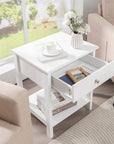 2 - Tier Bedside Table with Drawer - From Where -