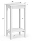 2 - Tier End Table with Wooden Legs - From Where -