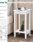 2 - Tier End Table with Wooden Legs - From Where -