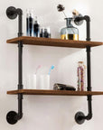 2 - Tier Floating Pipe Industrial Shelf - From Where -