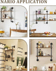 2 - Tier Floating Pipe Industrial Shelf - From Where -