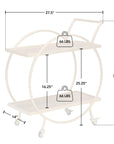 2 - Tier Mobile Mini Bar Cart - From Where -