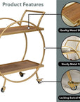 2 - Tier Mobile Mini Bar Cart - From Where -