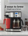 2 - Way 12 Cup Programmable Drip Coffee Maker & Single Serve Machine - From Where -