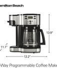 2 - Way 12 Cup Programmable Drip Coffee Maker & Single Serve Machine - From Where -