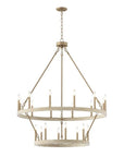 20 - Light Distressed Farmhouse Chandelier - From Where -