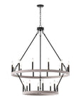 20 - Light Distressed Farmhouse Chandelier - From Where -