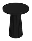 Black Mango Wood Round End Table