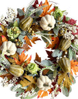 22" Farmhouse Autumn Wreath - From Where -