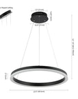 23.5" LED Metal Hoop Pendant - From Where -