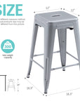 24" High Backless Metal Barstools - From Where -